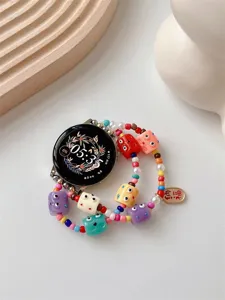 Kleurrijke creatieve monster kralen horlogeband detailweergave voor slimme horloge