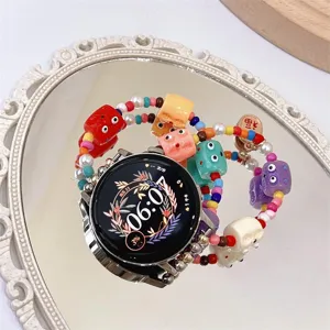 Kleurrijke monster kralen horlogeband voor Huawei smartwatch, creatief armband ontwerp.