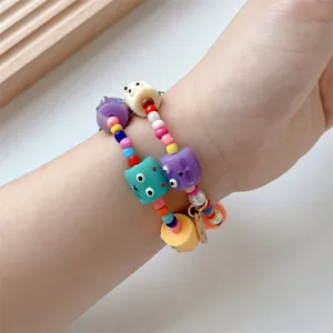 Kleurrijke monster kralen horlogebandje voor smartwatch, leuk creatief dames sieraad.