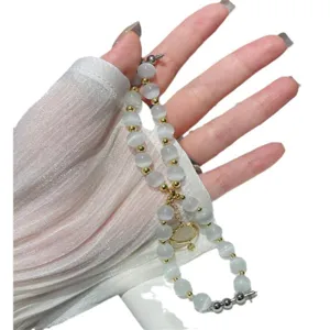 Elegante kattenoog steen horlogeband vervanging armband compatibel met smartwatches stijlvol