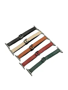 Slim leather watch band for Apple Watch compatible deployment buckle strap multi-color
