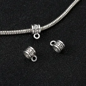 Zinklegierung tibetische Silber lose Anhänger Perlen mit Öse für DIY Armbänder Schmuckherstellung.