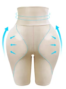 High waist hip lift shaping pants nude color body shaper seamless booty enhancement underwear