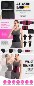 Unisex waist trainer belt with elastic band and back support for tummy control and body shaping.
