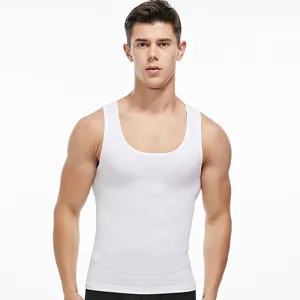 Men's compression tank top sleeveless sports fitness body shaper slim fit underwear.
