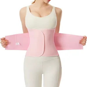 Verstellbarer rosa Taillentrainer Fitnessgürtel für Rumpfunterstützung und Training.