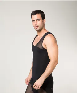 Men slimming body shaper vest compression undershirt tummy control workout tank top