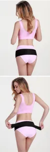 Detailansicht des Postpartum-Beckengürtels und elastisches Hüftformungsband für Damen.