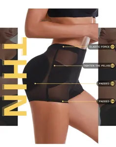 Women high waist shapewear shorts tummy control padded butt lifter breathable underwear
