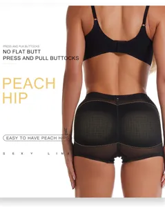 Women Butt Lifter Shapewear Tummy Control Padded Panties Peach Hip Shaper Shorts
