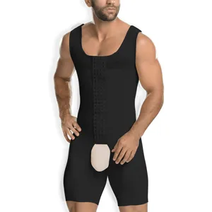 Men's Full Body Shapewear Compression Bodysuit Abdomen Waist Trainer Slimming Underwear