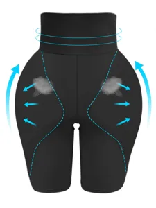 High waist hip enhancer shaping underwear, black body shaper for women butt lifter.