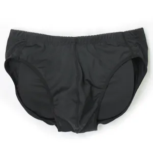 Men black padded hipster underwear breathable hip enhancer shapewear briefs for men