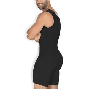 Men body shaper full body waist trainer tummy control black bodysuit shapewear for daily use