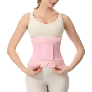 Rosa Taillentrainer Gürtel für Damen Fitness Bauchweggürtel verstellbar Sport Mieder