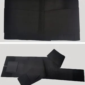 Black waist support belt breathable back brace adjustable fitness waist trainer corset