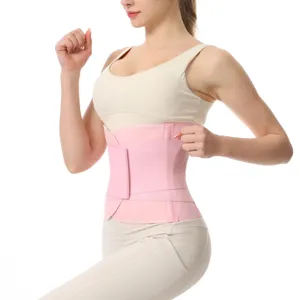 Verstellbarer rosa Taillentrainer Detail, elastischer Fitnessgurt für Rumpf und Formung.