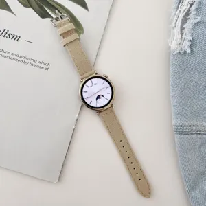 Replacement canvas watch strap for women, compatible with smartwatches, comfortable fabric band.