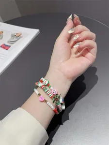 Noël Apple Watch bracelet en perles d'argile douce bracelet de montre de remplacement élégant