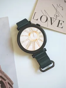 Cinturino per smartwatch in pelle verde scuro elegante cinturino di ricambio per uso quotidiano