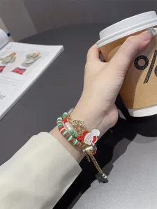 Bracelet de montre en perles de poterie douce de Noël compatible avec la série Apple Watch.