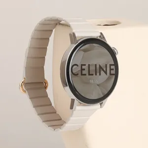 Cinturino per Smartwatch in Pelle con Fibbia Pieghevole Magnetica Universale Per Huawei GT4 Watch 3 Cinturino di Ricambio Sottile