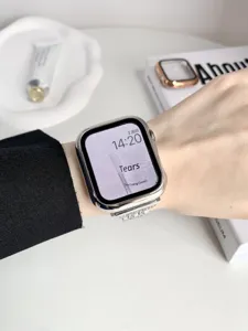 Funda protectora brillante galvanizada con correa de strass para reloj inteligente.