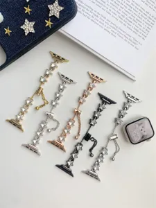 Edelstahl Stern Zirkon Uhrenarmband Kompatibel für Apple Watch Serie SE 8 7 9 Damen Geschenk