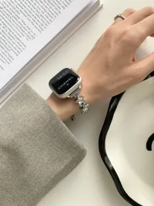 Edelstahl Stern Strass Uhrenarmband kompatibel mit Apple Smartwatch elegant formschön.