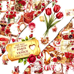 Vintage Rosen Aufkleber Set ästhetische Blumen Tagebuch Scrapbook DIY Laptop Koffer