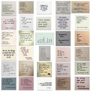 Autocollants citation anglaise vintage rétro d'écriture d'art décoratif lot de 50