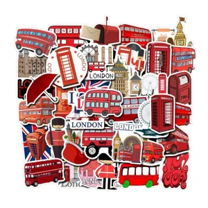 London Roter Bus Graffiti Aufkleber Wasserdicht Reisegepäck Laptop Abziehbilder