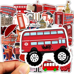 London rote Bus Graffiti Aufkleber wasserdichte Vinyl Sticker für Koffer Skateboard