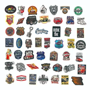 Set di adesivi vintage auto d'epoca, decalcomanie impermeabili per laptop e borraccia.