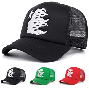 Uomini Donne Berretto da Baseball Ricamato Sport all'Aperto Cappello Trucker in Rete Traspirante Regolabile Snapback
