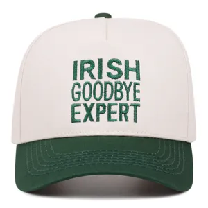 Stylish contrast color baseball cap with embroidered English text, casual soft top dad hat for daily wear.