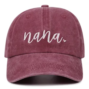 Vintage Washed Cotton Baseball Cap Letter Embroidered Curved Brim Dad Hat Adjustable Casual Hip Hop Sun Hat