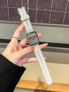 Διαφανές λουράκι ρολογιού jelly συμβατό με Apple Watch, κομψός και καθαρός σχεδιασμός.