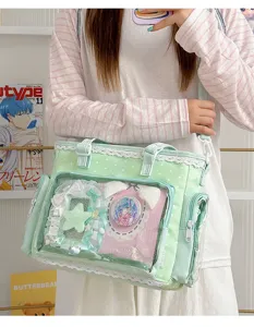 2026 Nuova Borsa Ita Anime Donna Trasparente Tracolla Lolita Kawaii Messenger Borsa
