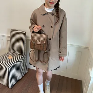Sac à dos mini à carreaux doux style japonais pour femmes sac d'école mignon campus