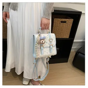 College style women backpack handbag handbag cute print casual daily school commute new