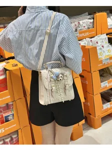 Women retro fashion commuter backpack light color PU leather daily casual chic stylish bag