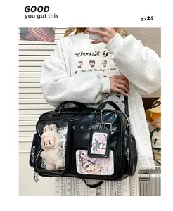 Japanese anime ita bag women large capacity transparent crossbody shoulder bag for daily commute