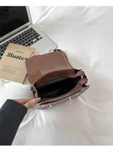 Vintage brown women backpack stylish commute faux leather small school bag daily wear chic