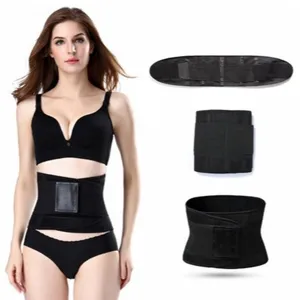 Cintura modellante nera da donna, corsetto dimagrante e fascia addominale vista principale.