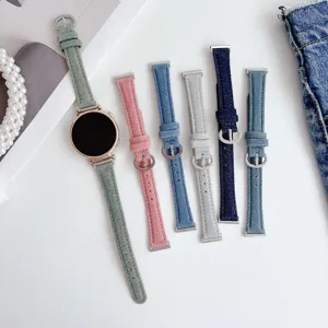 Stylish denim smartwatch replacement strap compatible with multiple models comfortable wrist band