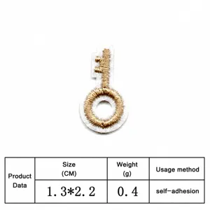 Gebبورduurde sleutel patch DIY kleding accessoires kleine maat zelfklevende applicatie badge