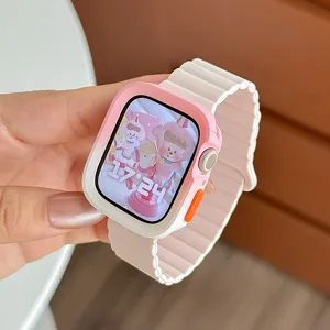 Cinturino per Orologio in Silicone Magnetico con Custodia Protettiva per Apple Watch Ultra Serie Cinturino di Ricambio