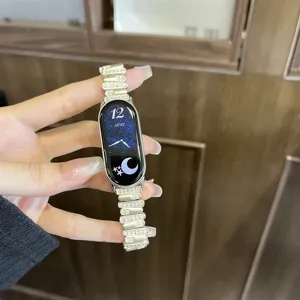 Metall Strass Ersatz Armband fuer Smart Fitness Tracker Zubehoer Detailansicht