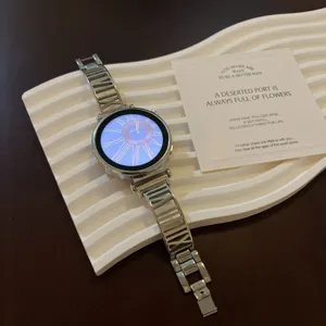 Edelstahl Metall Smartwatch Armband Römische Ziffer Durchbrochen Armreif Ersatz Für Samsung Huawei Watch
